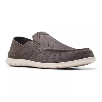 Мужские замшевые туфли Clarks Flexway Easy, цвет Dark Gray
