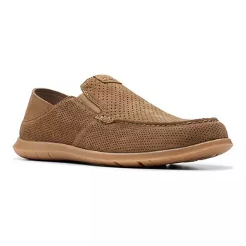 Мужские замшевые туфли Clarks Flexway Easy, цвет Light Tan