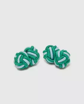 Мужские запонки с пасамантерией, шарики голубого и зеленого цвета Emidio Tucci, мультиколор