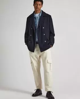 Мужские зауженные брюки-карго белого цвета Pepe Jeans, белый