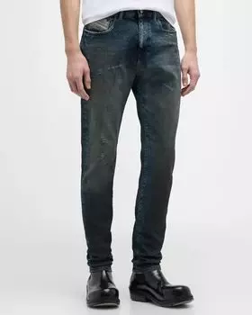Мужские зауженные джинсы D-Strukt 2019 Diesel, цвет Denim