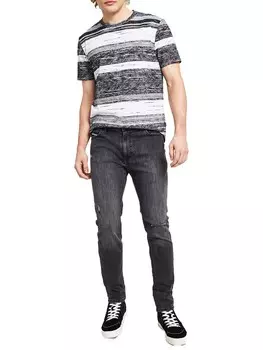 Мужские зауженные джинсы David с низкой посадкой и зауженными штанинами Sun + Stone, цвет Oil Chrome Wash