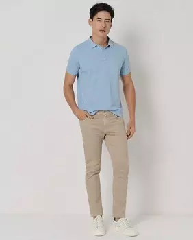 Мужские зауженные джинсы из окрашенного твила Roberto Verino, бежевый