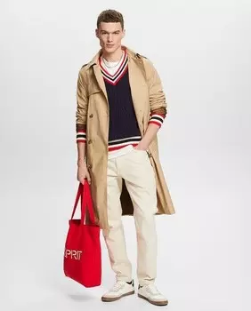 Мужские зауженные джинсы с 5 карманами классического кроя Esprit, белый