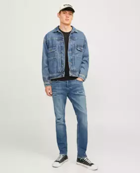 Мужские зауженные джинсы с низкой посадкой Jack & Jones, синий