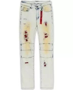 Мужские зауженные джинсы с подкладкой Reason, светло-синий