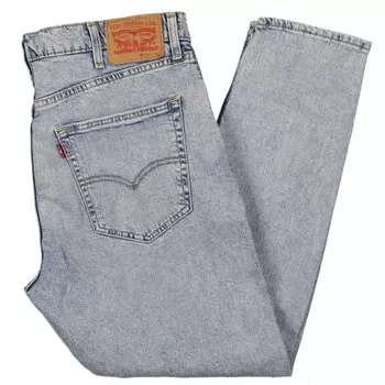 Мужские зауженные рваные узкие джинсы Levi's, цвет Light Blue