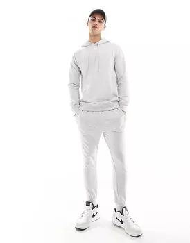 Мужские зауженные спортивные брюки Focus серого меланжевого цвета Hera