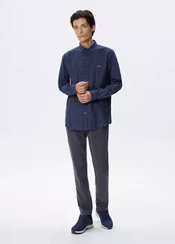 Мужские зауженные темно-синие брюки Lacoste