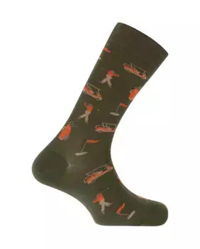 Мужские зеленые хлопковые носки для гольфа Punto Blanco