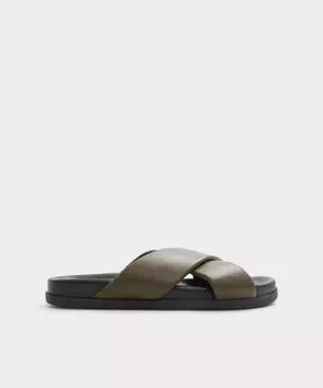 Мужские зеленые кожаные сандалии Aldo, зеленый