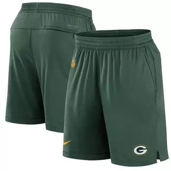Мужские зеленые шорты Green Bay Packers Sideline Performance Nike