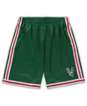 Мужские зеленые шорты Milwaukee Bucks Big and Tall Hardwood Classics Team Swingman Mitchell & Ness