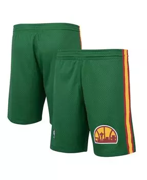 Мужские зеленые шорты seattle supersonics hardwood classic reload swingman Mitchell &amp; Ness, зеленый