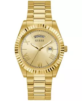 Мужские золотистые часы-браслет из нержавеющей стали 42 мм GUESS