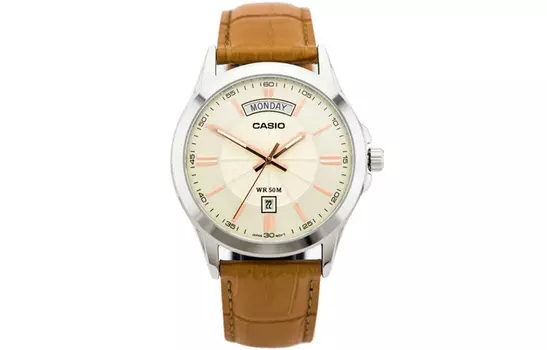 Мужские золотые часы стандартной серии CASIO