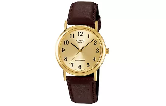 Мужские золотые часы стандартной серии MTP-1095Q-9B1 CASIO
