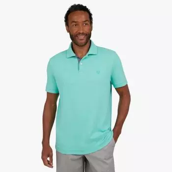 Мужское эластичное поло с коротким рукавом Chaps, цвет pool blue