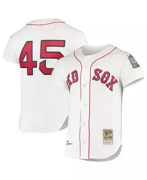 Мужское аутентичное домашнее джерси Pedro Martinez White Boston Red Sox 1999 Cooperstown Collection Mitchell & Ness