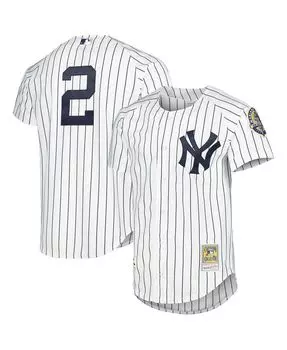 Мужское аутентичное джерси белого цвета Derek Jeter New York Yankees Cooperstown Collection Mitchell & Ness