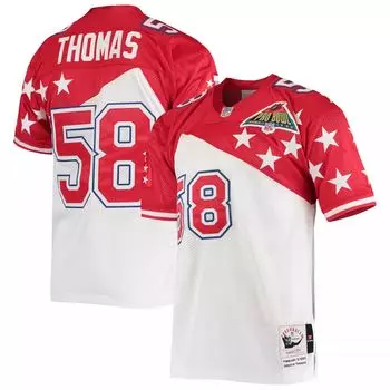 Мужское аутентичное джерси Mitchell & Ness Derrick Thomas белое/красное AFC 1995 Pro Bowl