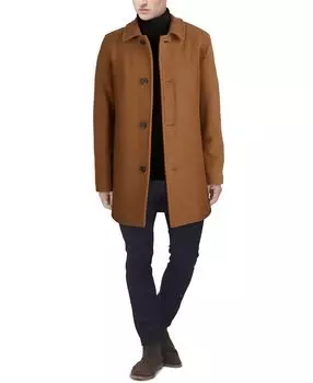 Мужское автомобильное пальто классического кроя с отделкой из искусственной кожи Cole Haan