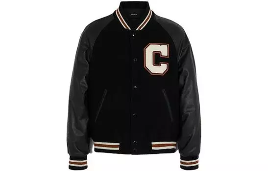 Мужское бейсбольное трикотажное изделие COACH, цвет Black