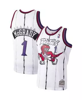Мужское белое джерси Tracy McGrady Toronto Raptors 1998-99 Hardwood Classics Swingman Player Mitchell & Ness