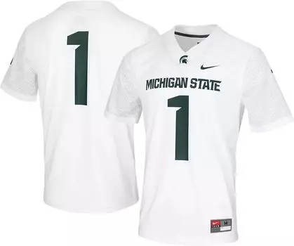 Мужское белое футбольное джерси Nike Michigan State Spartans #1 Untouchable Game