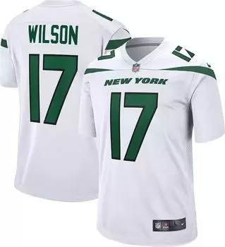 Мужское белое игровое джерси Nike New York Jets Garrett Wilson #17