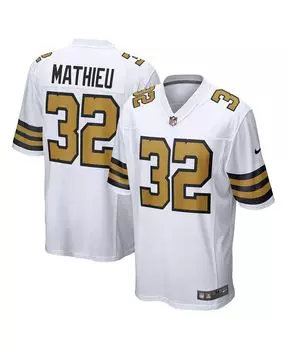 Мужское белое игровое джерси Tyrann Mathieu New Orleans Saints Player Nike