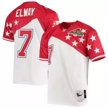 Мужское белое/красное джерси Mitchell & Ness John Elway AFC 1995 Pro Bowl Authentic