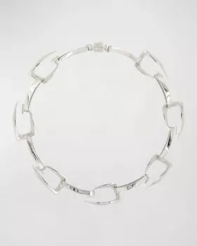 Мужское большое колье с G-образными звеньями Giv Cut Givenchy, цвет Silvery