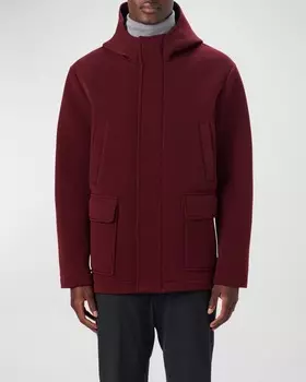 Мужское двустороннее автомобильное пальто из ткани с аквалангом Bugatchi