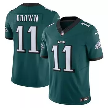 Мужское джерси AJ Brown Midnight Green Philadelphia Eagles Vapor FUSE Limited Nike