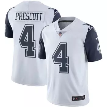 Мужское джерси белого цвета Dak Prescott Dallas Cowboys Rush Vapor Limited Nike