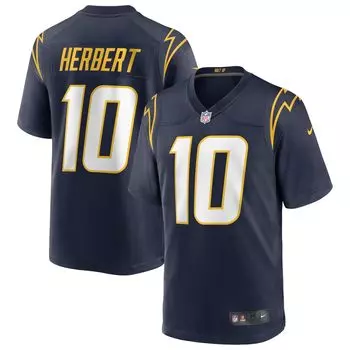 Мужское джерси Justin Herbert Navy Los Angeles Chargers Alternate Game Джерси Nike