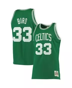 Мужское джерси Larry Bird Kelly Green Boston Celtics Big and Tall Hardwood Classics Mitchell & Ness