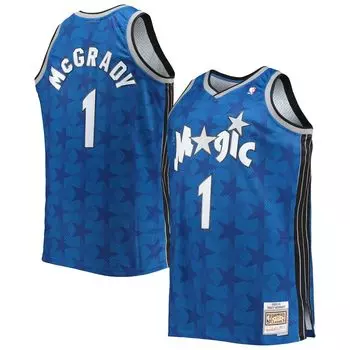 Мужское джерси Mitchell & Ness Tracy McGrady Blue Orlando Magic Big & Tall 2000-01 Hardwood Classics Swingman