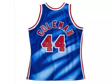 Мужское джерси new jersey nets hardwood classic swingman jersey - derrick coleman Mitchell & Ness, синий