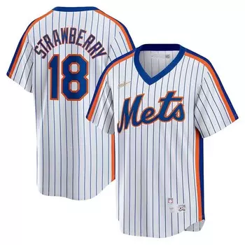 Мужское джерси Nike Darryl Strawberry White New York Mets Home Cooperstown Collection Player, цвет Met White