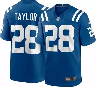Мужское джерси Nike Indianapolis Colts Jonathan Taylor #28, синее игровое