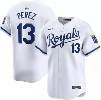 Мужское джерси Nike Kansas City Royals Salvador Prez #13 White Limited Vapor