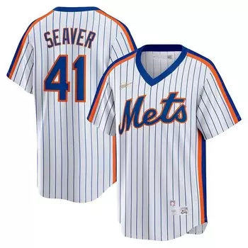 Мужское джерси Nike Tom Seaver White New York Mets Home Cooperstown Collection Player, цвет Met White