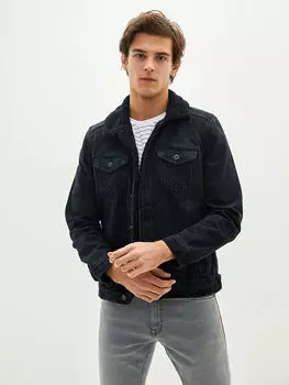 Мужское джинсовое пальто Slim Fit с воротником-стойкой LCW Casual