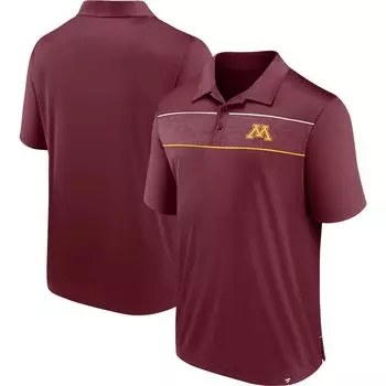 Мужское фирменное темно-бордовое поло Minnesota Golden Gophers Defender Fanatics