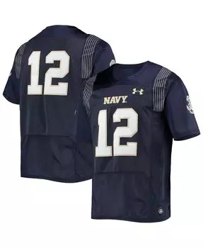 Мужское футбольное джерси #12 navy navy midshipmen team premier football jersey Under Armour, синий