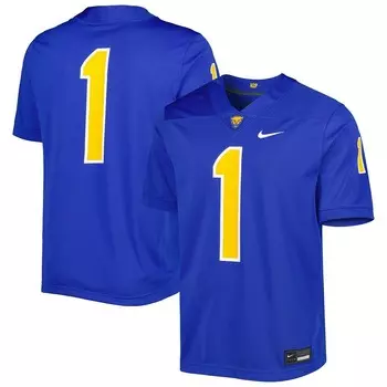 Мужское футбольное джерси Nike #1 Royal Pitt Panthers Untouchable, цвет Pit Blue
