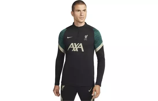 Мужское футбольное джерси Nike, цвет черный/зеленый