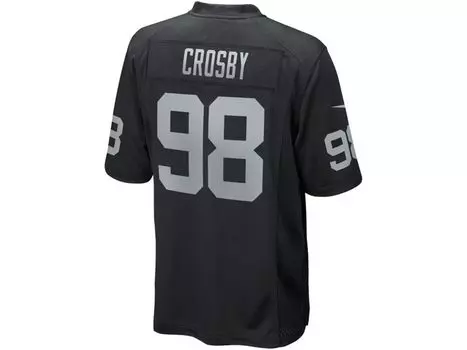 Мужское игровое джерси las vegas raiders - maxx crosby Nike, черный